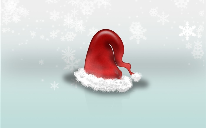 sombrero de la Navidad, copos de nieve, arte fotos Fondos de pantalla, imagen