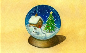 imágenes temáticas de la Navidad, bola, diseño de arte HD fondos de pantalla