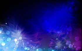 Círculos, flores, azul y púrpura, cuadros abstractos HD fondos de pantalla