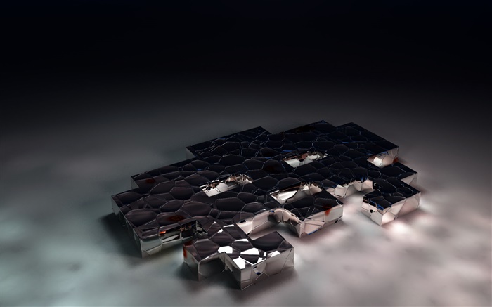 Cubo casa, Imagen 3D Fondos de pantalla, imagen