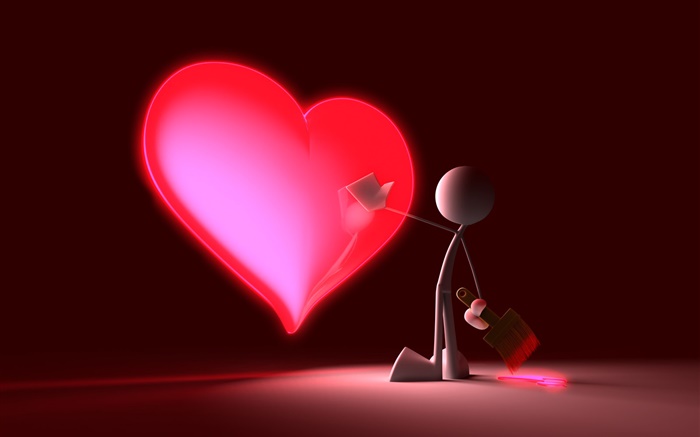 Drenaje de un corazón del amor, diseño creativo Fondos de pantalla, imagen