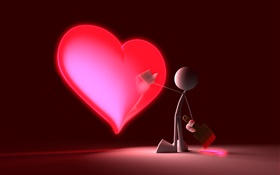 Drenaje de un corazón del amor, diseño creativo HD fondos de pantalla