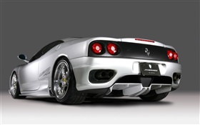 vista posterior superdeportivo Ferrari F430