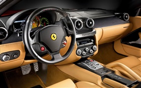 Ferrari F430 cabina superdeportivo de primer plano