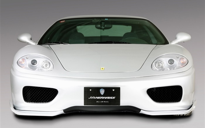 Ferrari F430 superdeportivo blanco Vista frontal Fondos de pantalla, imagen