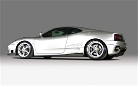 Ferrari F430 superdeportivo blanco vista lateral