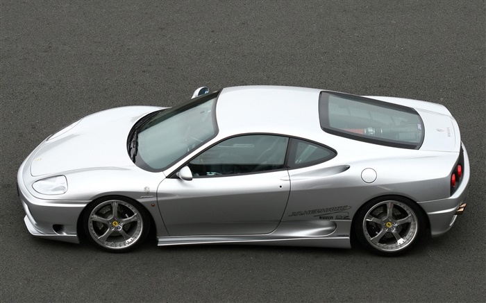 Ferrari F430 súper blanca vista desde arriba Fondos de pantalla, imagen