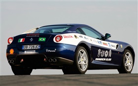 azul carrera retrovisor del coche de Ferrari