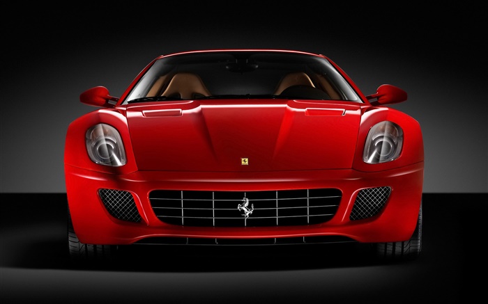 Ferrari coche rojo vista frontal Fondos de pantalla, imagen