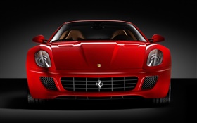 Ferrari coche rojo vista frontal