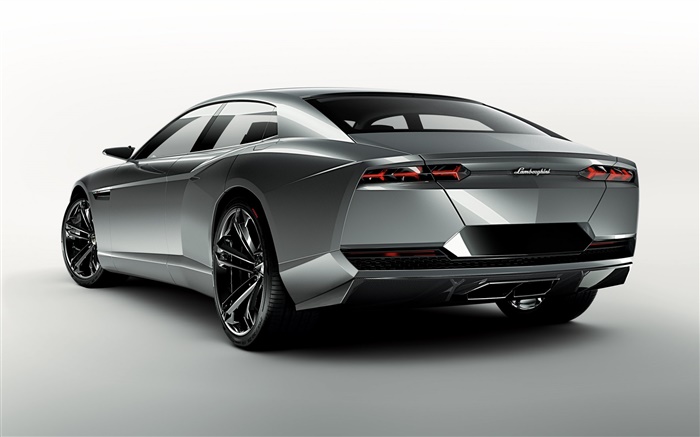 Gray Lamborghini vista trasera coche deportivo Fondos de pantalla, imagen