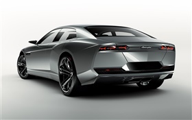 Gray Lamborghini vista trasera coche deportivo HD fondos de pantalla