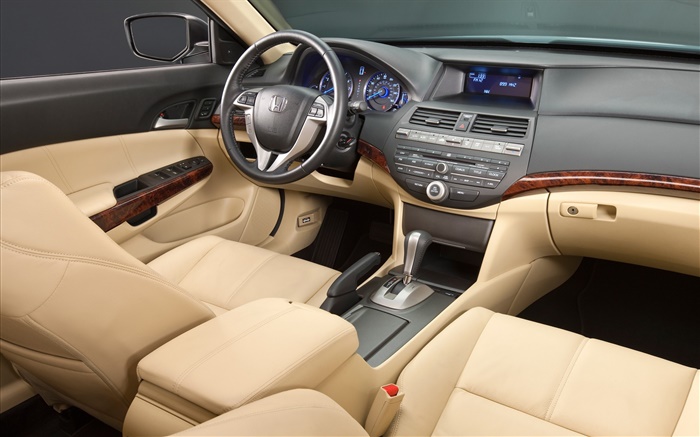 coche de Honda Accord, el panel de instrumentos, volante, asientos delanteros Fondos de pantalla, imagen