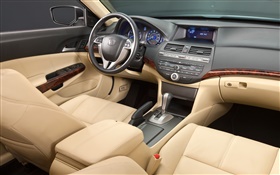 coche de Honda Accord, el panel de instrumentos, volante, asientos delanteros HD fondos de pantalla