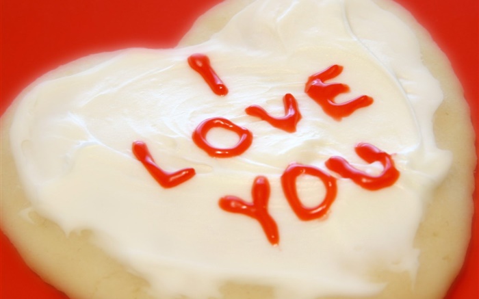 Te Amo, pastel de crema Fondos de pantalla, imagen