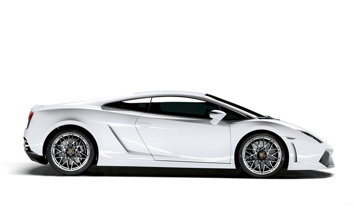 Lamborghini Vista lateral del coche blanco Fondos de pantalla, imagen