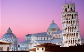 Torre inclinada de Pisa, Italia HD fondos de pantalla