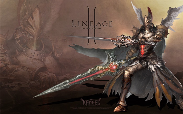 Lineage 2, guerrero armadura Fondos de pantalla, imagen