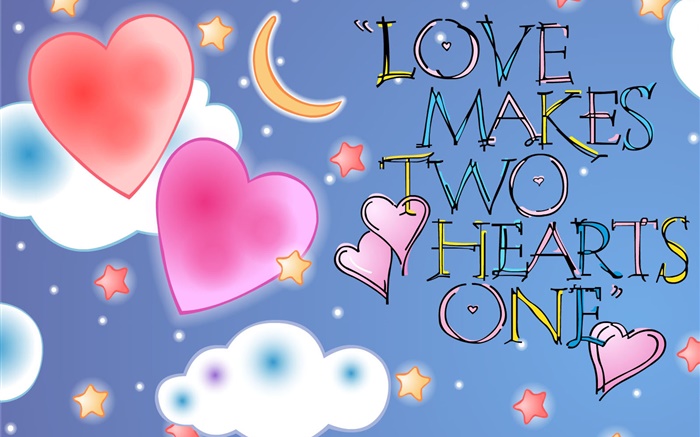 El amor hace dos corazones Uno Fondos de pantalla, imagen