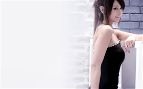 Vista lateral de la muchacha asiática encantadora HD fondos de pantalla