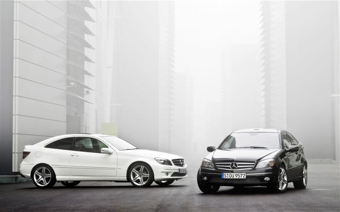 Mercedes-Benz en blanco y negro Fondos de pantalla, imagen