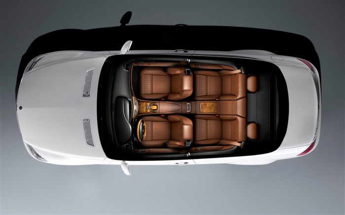 Mercedes-Benz Opinión superior del coche blanco Fondos de pantalla, imagen