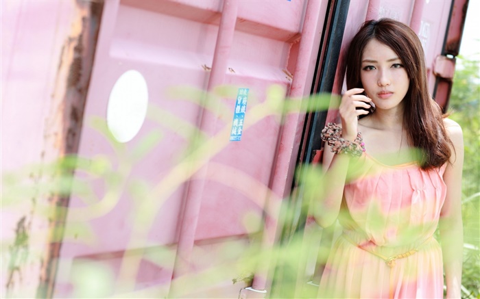 vestido rosa niña de Taiwán Fondos de pantalla, imagen