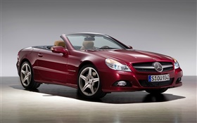 coche descapotable rojo Mercedes-Benz HD fondos de pantalla