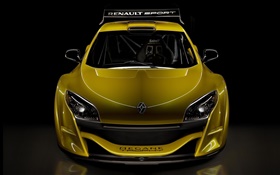 Renault deportivo amarillo Vista delantera del coche HD fondos de pantalla