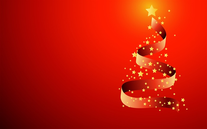 Cinta, estrellas, árboles de Navidad, vector Fondos de pantalla, imagen
