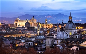 Roma, Vaticano, Italia, ciudad, casa, noche HD fondos de pantalla