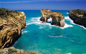 Mar, costa, rocas, Australia