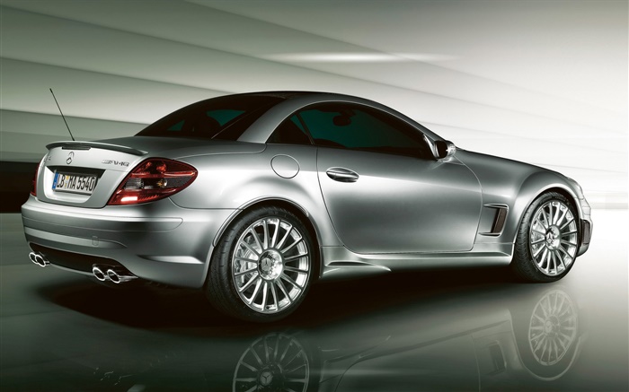 Vista lateral del coche de plata de Mercedes-Benz Fondos de pantalla, imagen