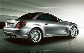 Vista lateral del coche de plata de Mercedes-Benz HD fondos de pantalla