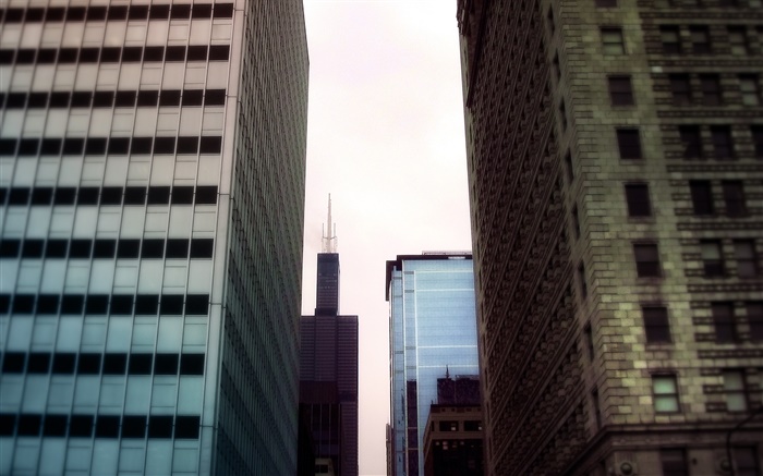 Rascacielos, vista área de la ciudad Fondos de pantalla, imagen