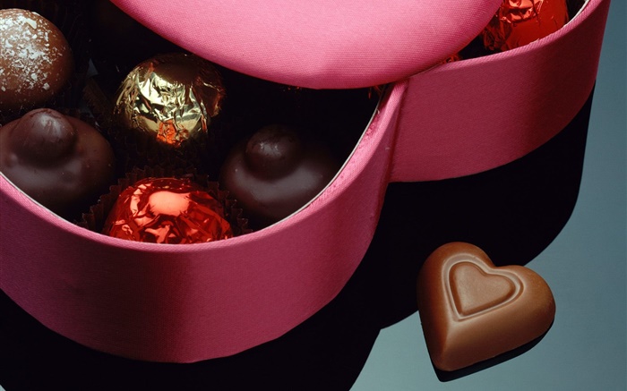 chocolate dulce, Día de San Valentín, regalos románticos Fondos de pantalla, imagen
