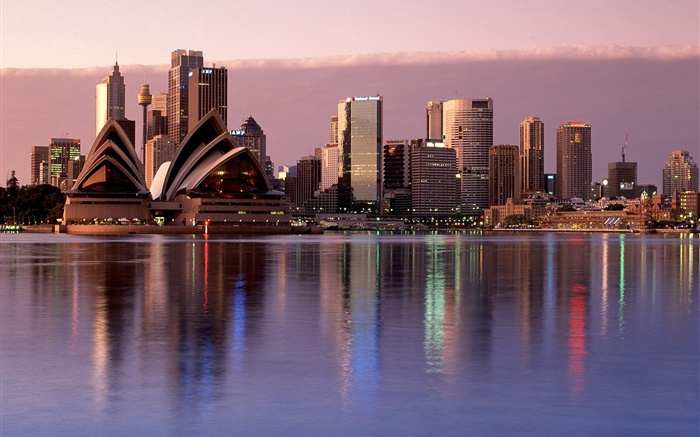 Sydney, ciudad, oscuridad, edificios, Australia Fondos de pantalla, imagen
