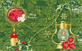 diseño del vector, Feliz Navidad, luz, vela, hojas