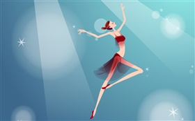 vector chica hermosa danza HD fondos de pantalla