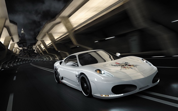Blanco velocidad F430 superdeportivo Ferrari Fondos de pantalla, imagen