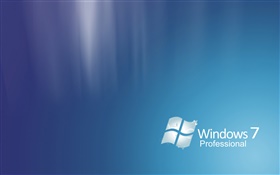 Windows 7 Professional, azul abstracta