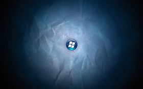 Logotipo de Windows 7, fondo azul