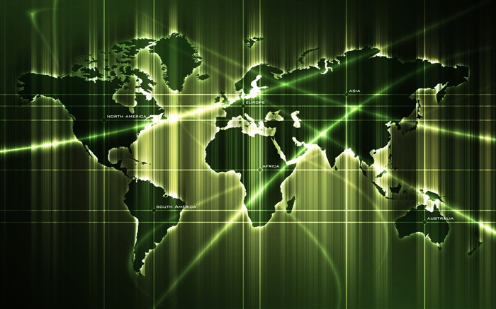 mapas del mundo, verde estilo, imágenes creativas Fondos de pantalla, imagen