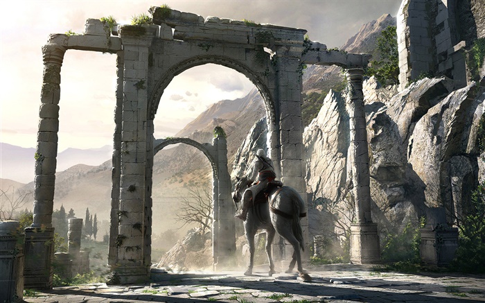 Assassins Creed, montar a caballo Fondos de pantalla, imagen