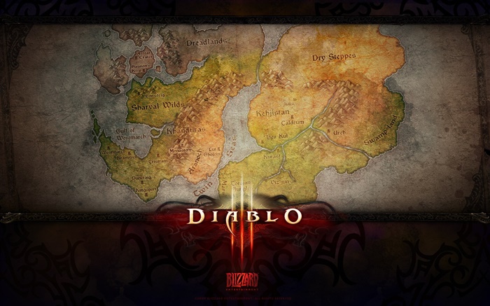 Diablo III, mapa del mundo Fondos de pantalla, imagen