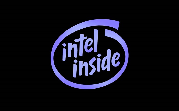 Intel Inside, el logotipo, fondo negro Fondos de pantalla, imagen