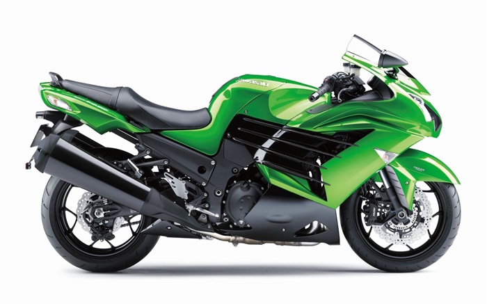 Kawasaki ZZR 1400 motocicleta verde Fondos de pantalla, imagen
