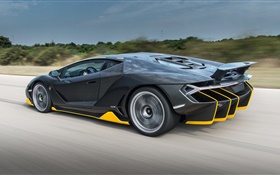 Lamborghini Centenario velocidad súper negro HD fondos de pantalla