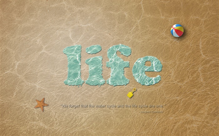 Vida, playa, bola, imágenes creativas Fondos de pantalla, imagen