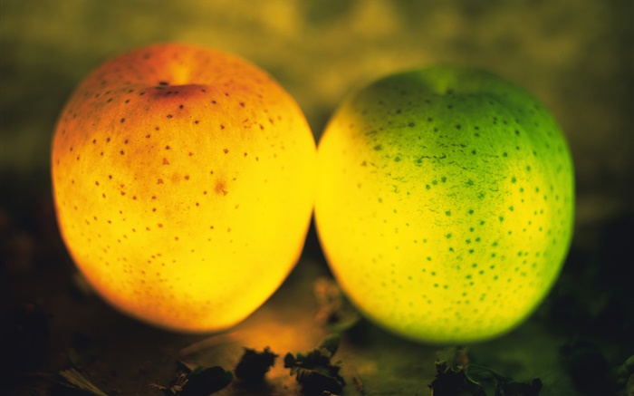 fruta luz, manzanas verdes y naranjas Fondos de pantalla, imagen